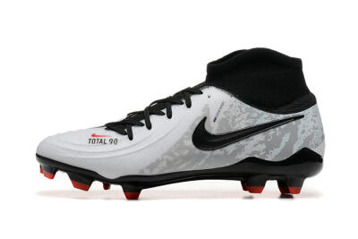 Men's Nike Phantom Luna Elite FG Firm Ground High-Tops Football Boots - White/Red/Black/Grey