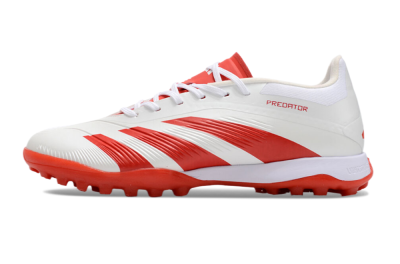 Men's Adidas Predator 24 Elite TF Artificial Turf Low-Tops Football Shoes - Beige/Red/White