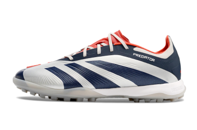Men's Adidas Predator 24 Elite TF Artificial Turf Low-Tops Football Shoes - White/Blue/Red