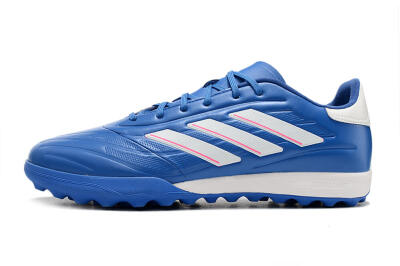 Men's Adidas Copa Pure.3 TF Artificial Turf Low-Tops Football Shoes - Blue/White/Pink