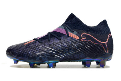 Men's Puma Future Ultimate FG Firm Ground Low-Tops Football Boots - Blue/Purple/Pink