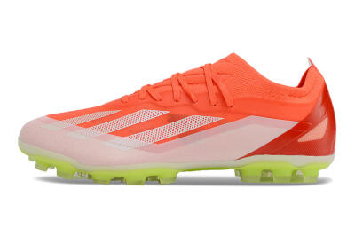 Men's Adidas X Crazyfast.1 FG Firm Ground Low-Tops Football Boots - Red/White/Yellow