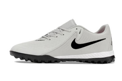 Men's Nike Phantom GX 2 Acad LV8 TF Artificial Turf Low-Tops Football Shoes - Grey/Black/White