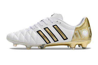 Men's Adidas AdiPure 11Pro X PD25 Trx FG Firm Ground Low-Tops Football Boots - White/Gold/Black
