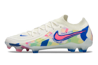 Men's Nike Phantom Luna Elite NU FG Firm Ground Low-Tops Football Boots - Beige/Blue/Yellow/Pink