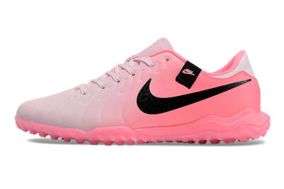Men's Nike Tiempo Legend 10 Academy TF Artificial Turf Low-Tops Football Shoes - Pink/Black