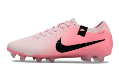Men's Nike Tiempo Legend 10 Elite FG Firm Ground Low-Tops Football Boots - Pink/Black
