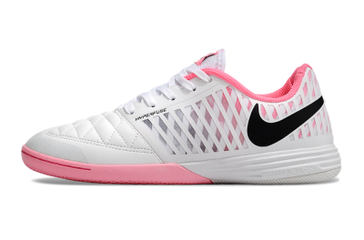 Men's Nike Lunar Gato 2 IC Indoor & Futsal Low-Tops Football Shoes - White/Pink/Black