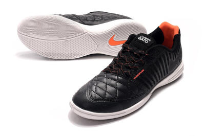 Men's Nike Lunar Gato 2 IC Indoor & Futsal Low-Tops Football Shoes - Black/Red/White
