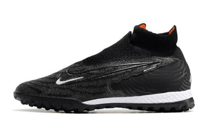 Unisex Nike Phantom GX Elite DF Black Pack TF Artificial Turf High-Tops Football Shoes - Black/White/Orange
