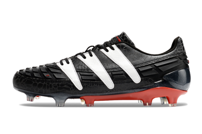 Men's Adidas Predator Accelerator 94 FG Firm Ground Low-Tops Football Boots - Black/White/Red