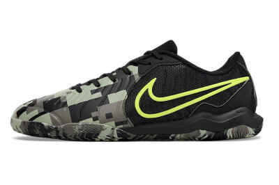 Men's Nike Tiempo Legend 10 Academy IC Indoor & Futsal Low-Tops Football Shoes - Camo/Black/Yellow