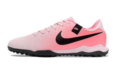 Men's Nike Tiempo Legend 10 Academy TF Artificial Turf Low-Tops Football Shoes - Pink/Black/White