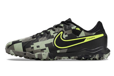 Men's Nike Tiempo Legend 10 Academy TF Artificial Turf Low-Tops Football Shoes - Camo/Yellow