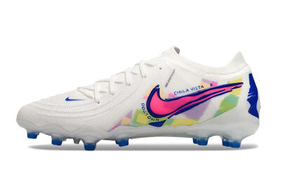 Men's Nike Phantom Luna Elite AG Artificial Grass Low-Tops Football Boots - White/Pink/Blue