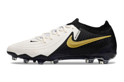 Men's Nike Phantom Luna Elite AG Artificial Grass Low-Tops Football Boots - White/Black/Gold