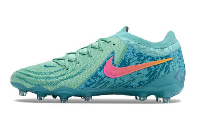 Men's Nike Phantom Luna Elite AG Artificial Grass Low-Tops Football Boots - Jade/Pink/Yellow