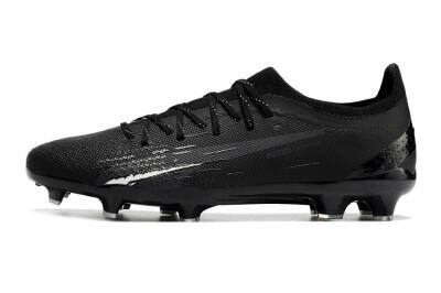 Men's Puma Ultra Ultimate FG Firm Ground Low-Tops Football Boots - Black/White