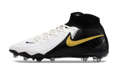 Men's Nike Phantom Luna Elite AG Artificial Grass High-Tops Football Boots - White/Black/Gold