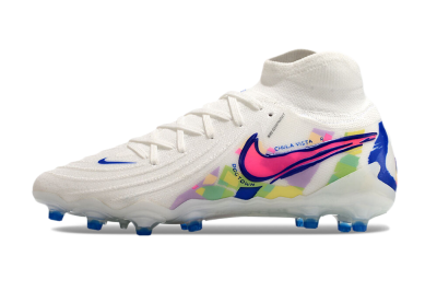 Men's Nike Phantom Luna Elite AG Artificial Grass High-Tops Football Boots - White/Blue/Pink/Yellow