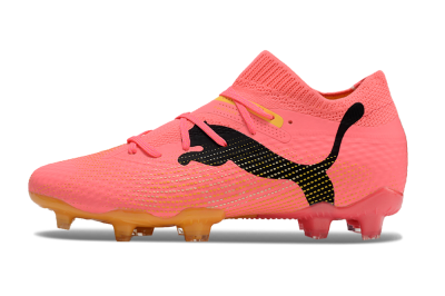 Men's Puma Future Ultimate FG Firm Ground Low-Tops Football Boots - Pink/Black/Yellow