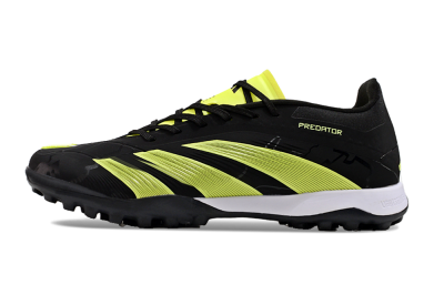 Men's Adidas Predator 24 Elite TF Artificial Turf Low-Tops Football Shoes - Black/Yellow/White