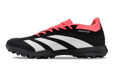 Men's Adidas Predator 24 Elite TF Artificial Turf Low-Tops Football Shoes - Black/White/Red