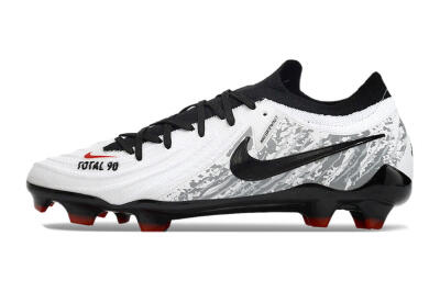 Men's Nike Phantom Luna Elite FG Firm Ground Low-Tops Football Boots - White/Red/Black/Grey