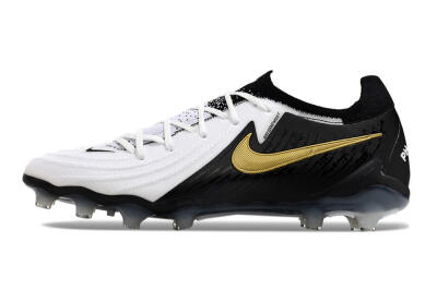 Men's Nike Phantom Luna Elite AG Artificial Grass Low-Tops Football Boots - White/Black/Gold
