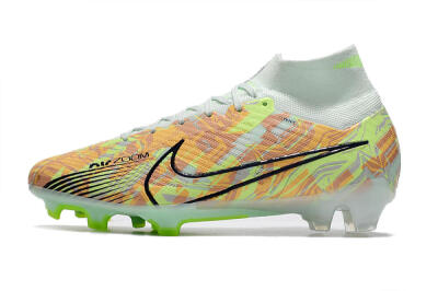 Men's Nike Air Zoom Mercurial Superfly 9 Elite FG Firm Ground High-Tops Football Boots - Blue/Green