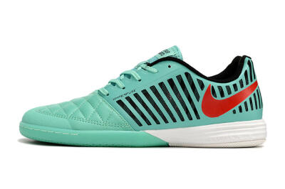 Unisex Nike Lunar Gato 2 IC Indoor & Futsal Low-Tops Football Shoes - Jade/Black/Red