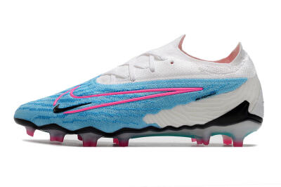 Men's Nike Phantom GX Elite FG Firm Ground Low-Tops Football Boots - Blue/White/Pink