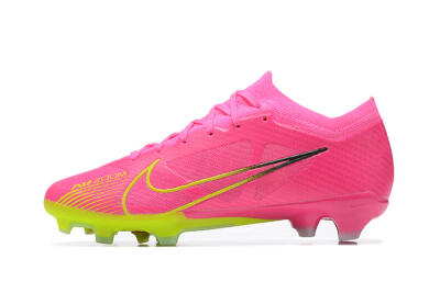 Men's Nike Air Zoom Mercurial Vapor 15 Elite FG Firm Ground Low-Tops Football Boots - Pink/Green