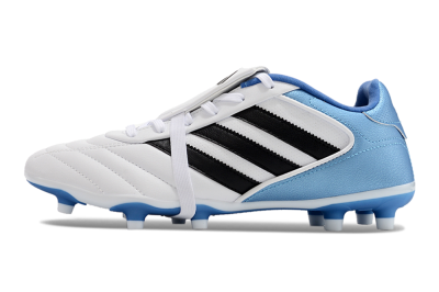 Men's Adidas Copa Gloro 2024 FG Firm Ground Low-Tops Football Boots - White/Black/Blue
