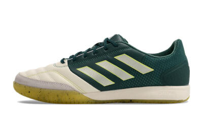Men's Adidas Top Sala IC Indoor & Futsal Low-Tops Football Shoes - Beige/Grey/Blue/Yellow