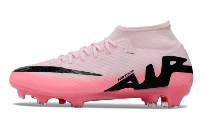 Men's Nike Air Zoom Mercurial Superfly 9 Academy FG Firm Ground High-Tops Football Boots - Pink/Black