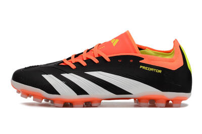 Men's Adidas Predator 24 Elite AG Artificial Grass Low-Tops Football Boots - Black/white/Red/Yellow
