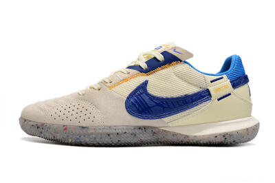 Men's Nike Street Gato IC Indoor & Futsal Low-Tops Football Shoes - Grey/Blue/Yellow