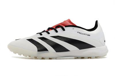Men's Adidas Predator 24 Elite TF Artificial Turf Low-Tops Football Shoes - White/Black/Red