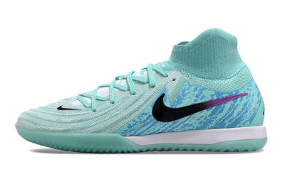 Men's Nike Phantom Luna Elite NU IC Indoor & Futsal High-Tops Football Shoes - Jade/Black/Purple