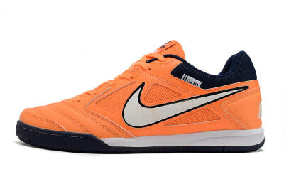 Men's Supre x Nike SB Gato IC Indoor & Futsal Low-Tops Football Shoes - Orange/White/Blue