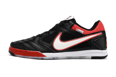 Men's Supre x Nike SB Gato IC Indoor & Futsal Low-Tops Football Shoes - Black/White/Red