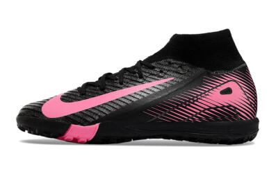 Unisex Nike Air Zoom Mercurial Superfly 10 Elite TF Artificial Turf High-Tops Football Shoes - Black/Pink