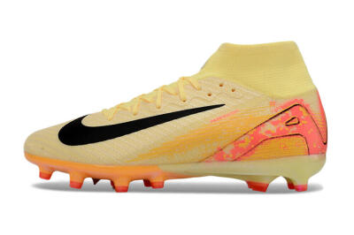 Unisex Nike Air Zoom Mercurial Superfly 10 Elite AG Artificial Grass High-Tops Football Boots - Yellow/Pink/Black