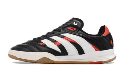 Unisex Adidas Predator Mundial IC Indoor & Futsal Low-Tops Football Shoes - Black/White/Red