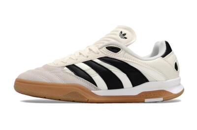 Unisex Adidas Predator Mundial IC Indoor & Futsal Low-Tops Football Shoes - Beige/Black/Brown