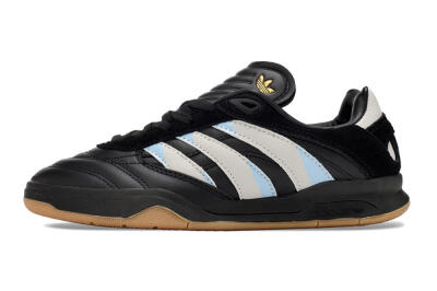Unisex Adidas Predator Mundial IC Indoor & Futsal Low-Tops Football Shoes - Black/White/Blue