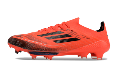 Men's Adidas F50 Lightstrike Pro FG Firm Ground Low-Tops Football Boots - Red/Black/White