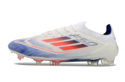 Men's Adidas F50 Elite FG Firm Ground Low-Tops Football Boots - Blue/Red/Beige