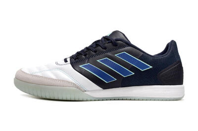 Men's Adidas Top Sala Competition IC Indoor & Futsal Low-Tops Football Shoes - White/Black/Blue